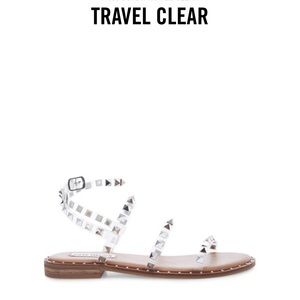 STEVE MADDEN TRAVEL SANDAL-CLEAR SIZE10